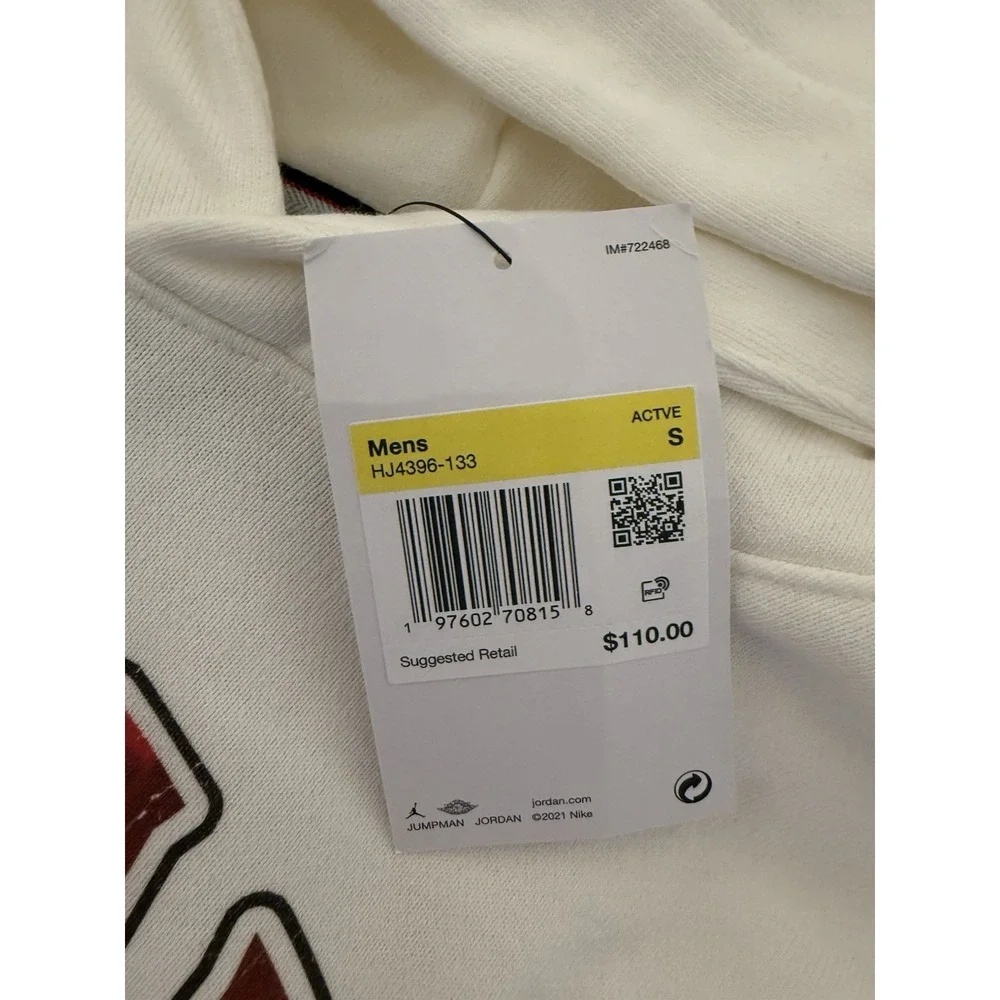Jordan Flight Fleece Graphic Pullover Hoodie Sail HJ4396-133 Size Small $110 NWT